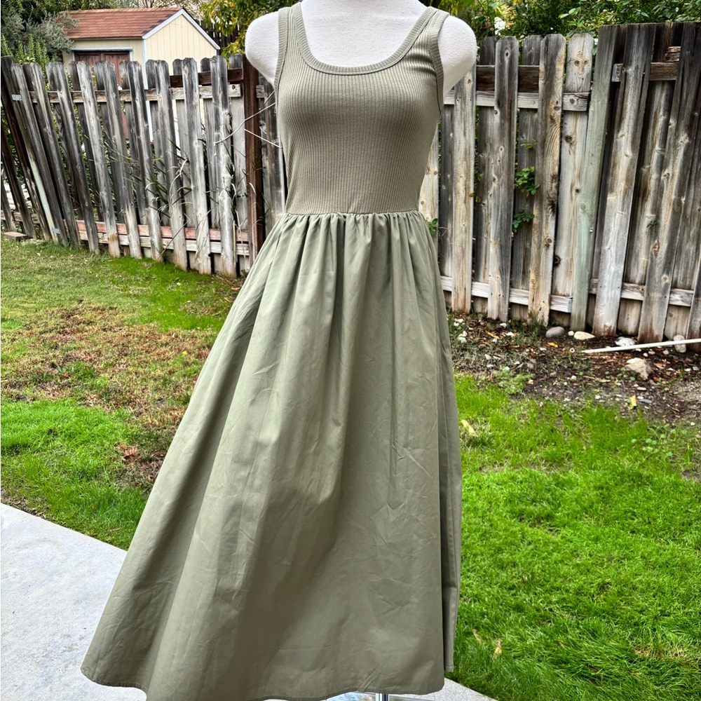 Elegant Olive Green Maxi Dress